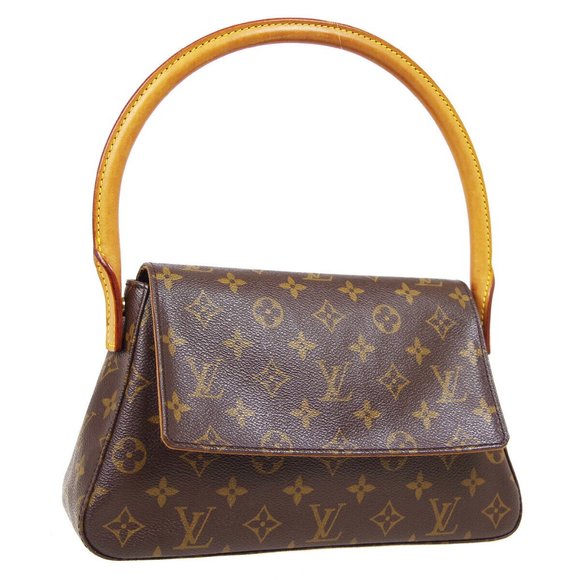 Authenticity Guarantee LOUIS VUITTON MINI LOOPING HAND BAG MI1011 PURSE MONOGRAM - Picture 1 of 12